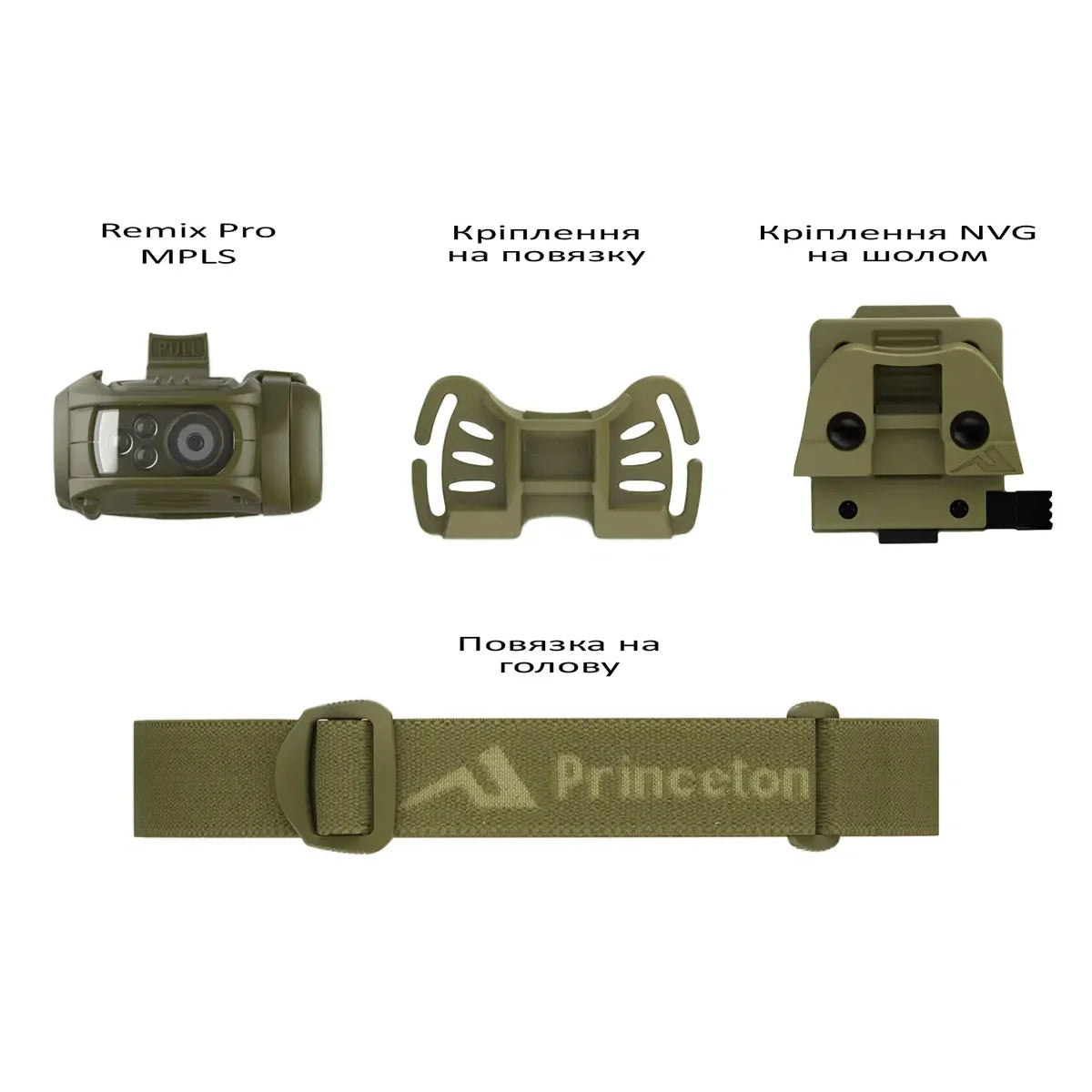 Ліхтар налобний Princeton Tec Remix Pro MPLS 300 lm Olive Drab