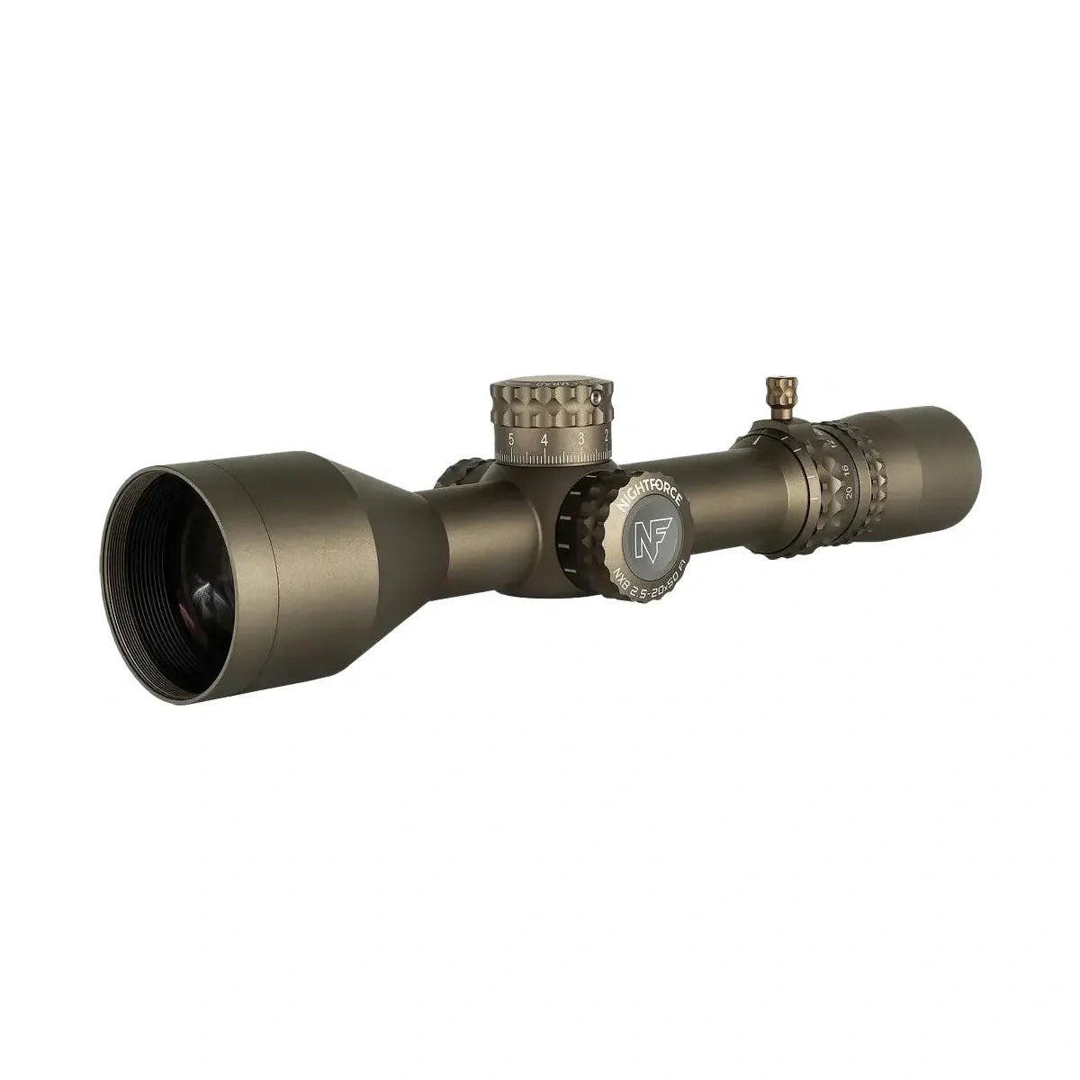 Приціл Nightforce NX8 2.5-20x50 F1 ZeroS. Сітка Mil-XT з підсвічуванням. Dark Earth